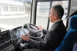 Magnetic Sensors Used in Autonomous Bus Demo Tests by MLIT
